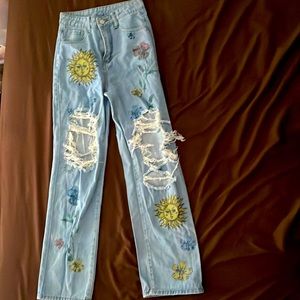 Printed SHEIN Jeans